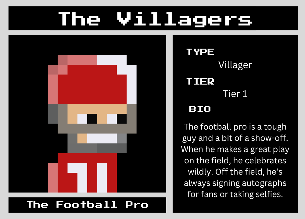 The Football Pro biography card